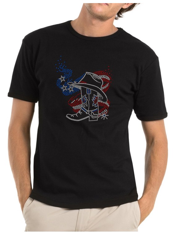 American boot - Man tee shirt round neck