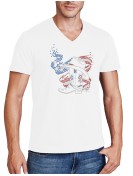 American boot - Man tee shirt  V neck