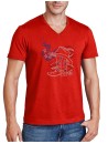 American boot - Man tee shirt  V neck