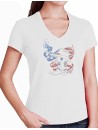 American boot - Classic V neck lady t-shirt