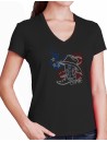 American boot - Classic V neck lady t-shirt