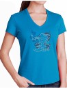 American boot - Classic V neck lady t-shirt
