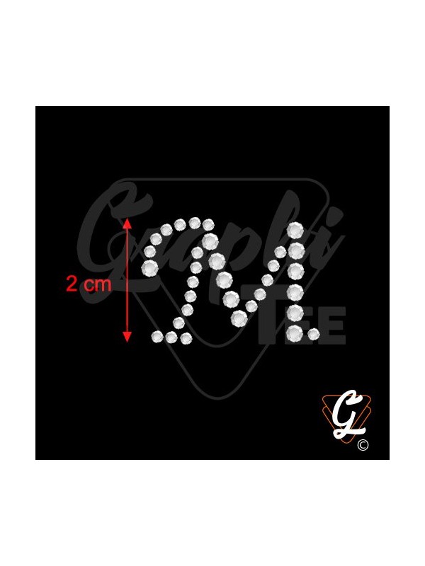 Iron-on rhinestone transfer letters of the alphabetetet