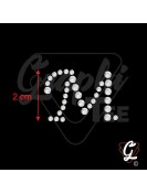 Iron-on rhinestone transfer letters of the alphabetetet