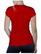 White treble clef- Lady V neck