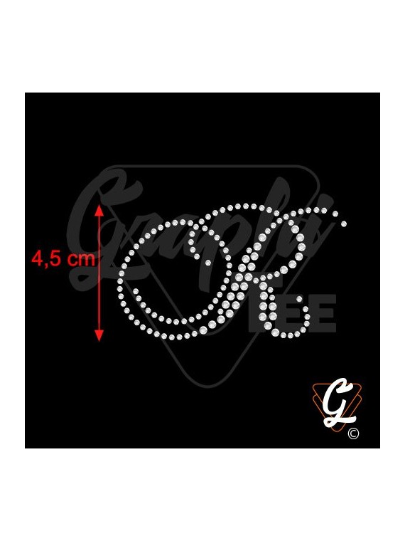 Iron-on rhinestone letter