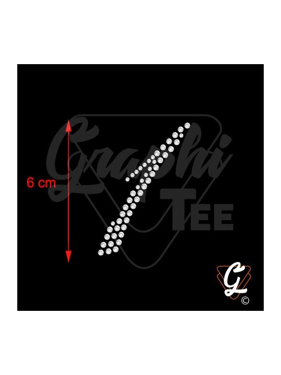 Iron-on rhinestone number