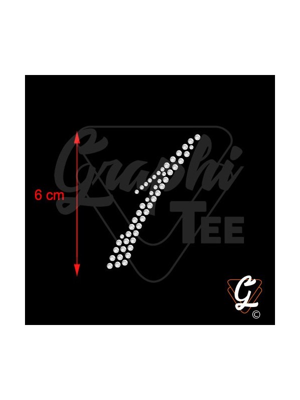 Iron-on rhinestone number