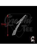 Iron-on rhinestone number