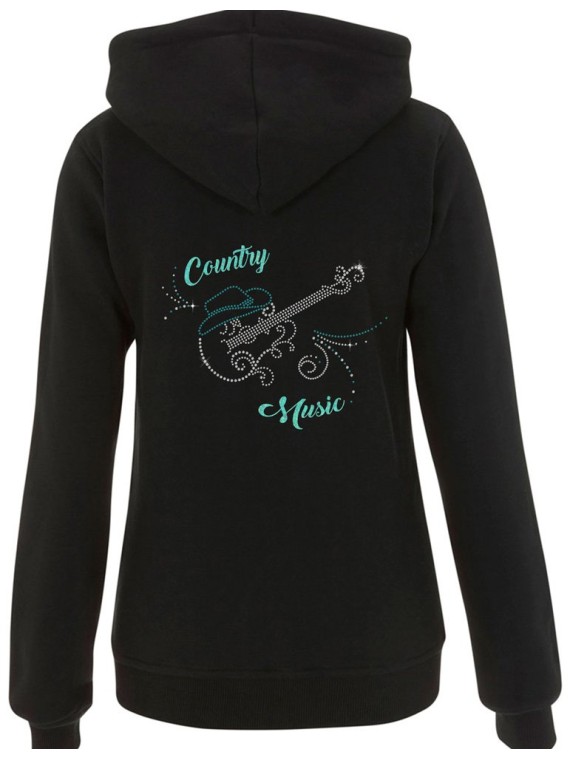 Guitar arabesque - Hooded women's jacket