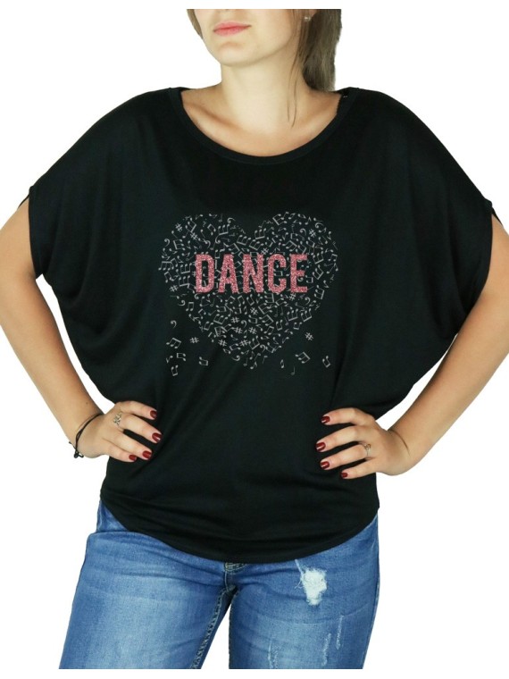 music heat with DANCE- Bat Sleeves Women's T-Shirt