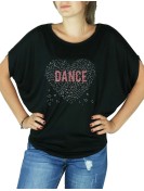 music heat with DANCE- Bat Sleeves Women's T-Shirt