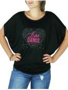 music heat with Line DANCE- Bat Sleeves Women's T-Shirt