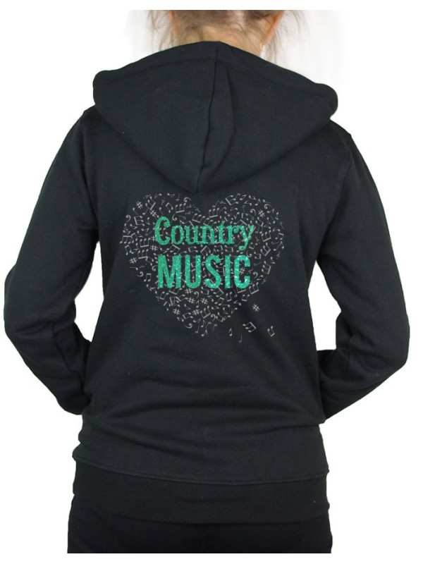 Country musi heart - Hooded women's jacket
