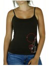 GR hoop rhinestone motif tank top