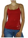 GR hoop rhinestone motif tank top
