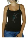 RG clubs rhinestone motif tank top