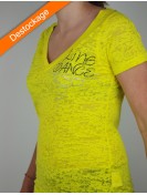 Line dance spiral - burn out yellow