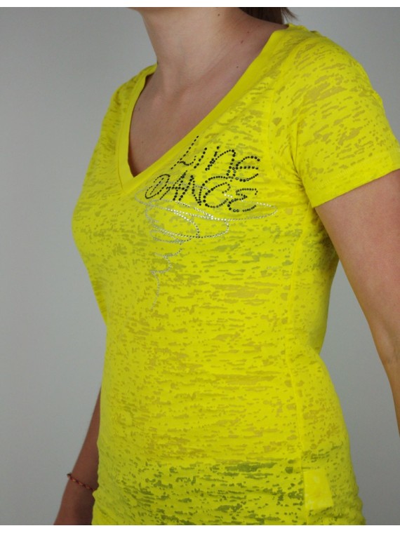 Line dance spiral - burn out yellow