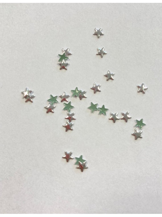 SILVER Stars 5mm