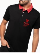Men's bi-color jersey polo shirt