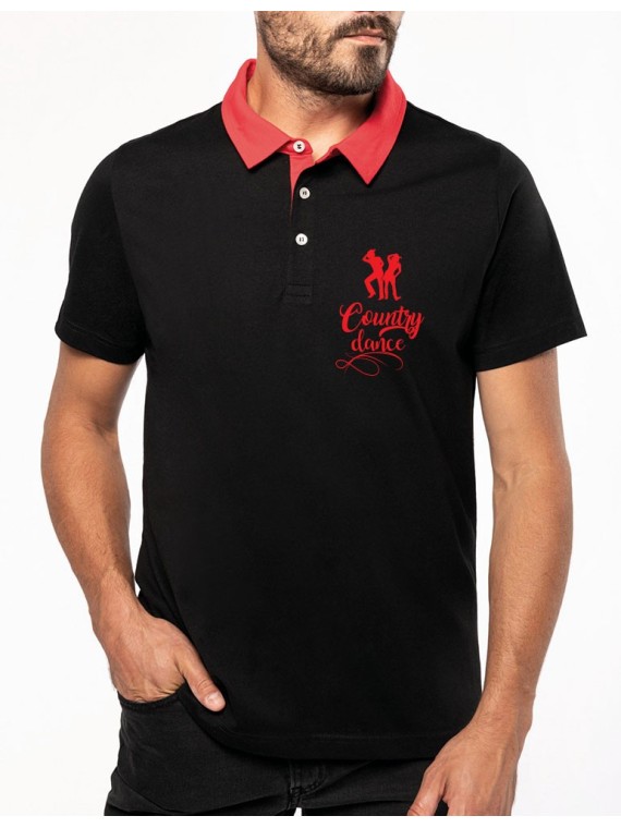 Men's bi-color jersey polo shirt