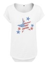 Rhinestone USA- Lady tee shirt Slub tee