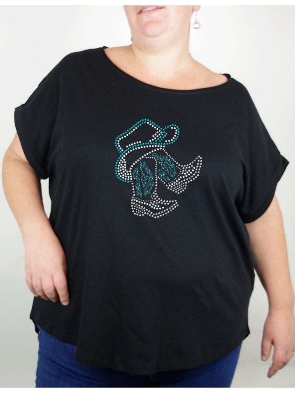 rhinestone dream catcher- Lady tee shirt 
