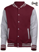 Veste varsity teddy manches grise