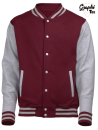 Veste varsity teddy manches grise