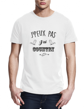 J'peux pas j'ai Country Danse - T-shirt homme blanc
