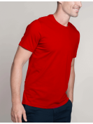 T-shirt homme col rond rouge