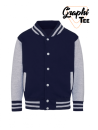 veste enfant varsity teddy manches grises
