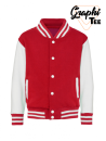 veste enfant varsity teddy manches blanches