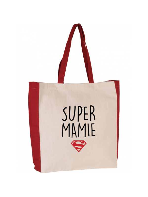 Sac cabas bicolore SUPER MAMIE