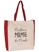 Sac cabas bicolore Meilleure mamie du monde