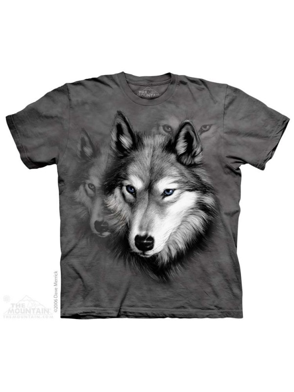 T-shirt motif loup wolf portrait