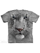 White tiger big face t-shirt the mountain