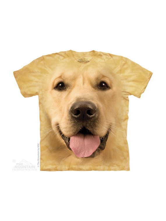 kid t-shirt  dog golden retriever