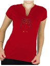 Rhinestone Owl - Women's V-Neck T-shirt