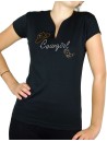 Cowgirl strass - T-shirt femme Col V