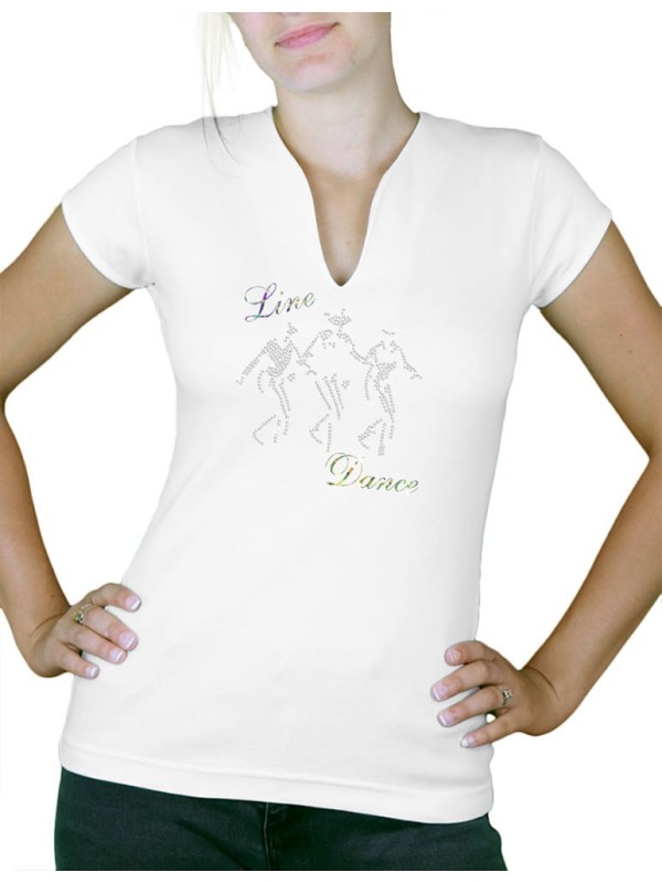 Dancers line dance - Women's Col V T-shirt