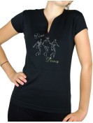 Dancers line dance - Women's Col V T-shirt
