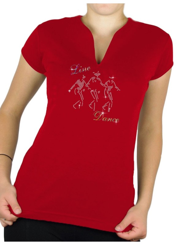 Dancers line dance - Women's Col V T-shirt