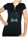 Dog monocle rhinestone - Women's T-shirt Col V