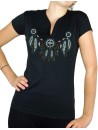 Indian rhinestone necklace - Women's V-neck T-shirt