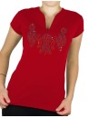 Indian rhinestone necklace - Women's V-neck T-shirt