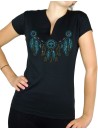 Indian rhinestone necklace - Women's V-neck T-shirt