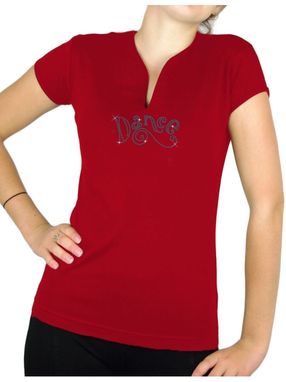 Dance rhinestone - Women's V-neck T-shirt