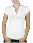 Rhinestone Splash Dance - Women's V-Neck T-Shirt